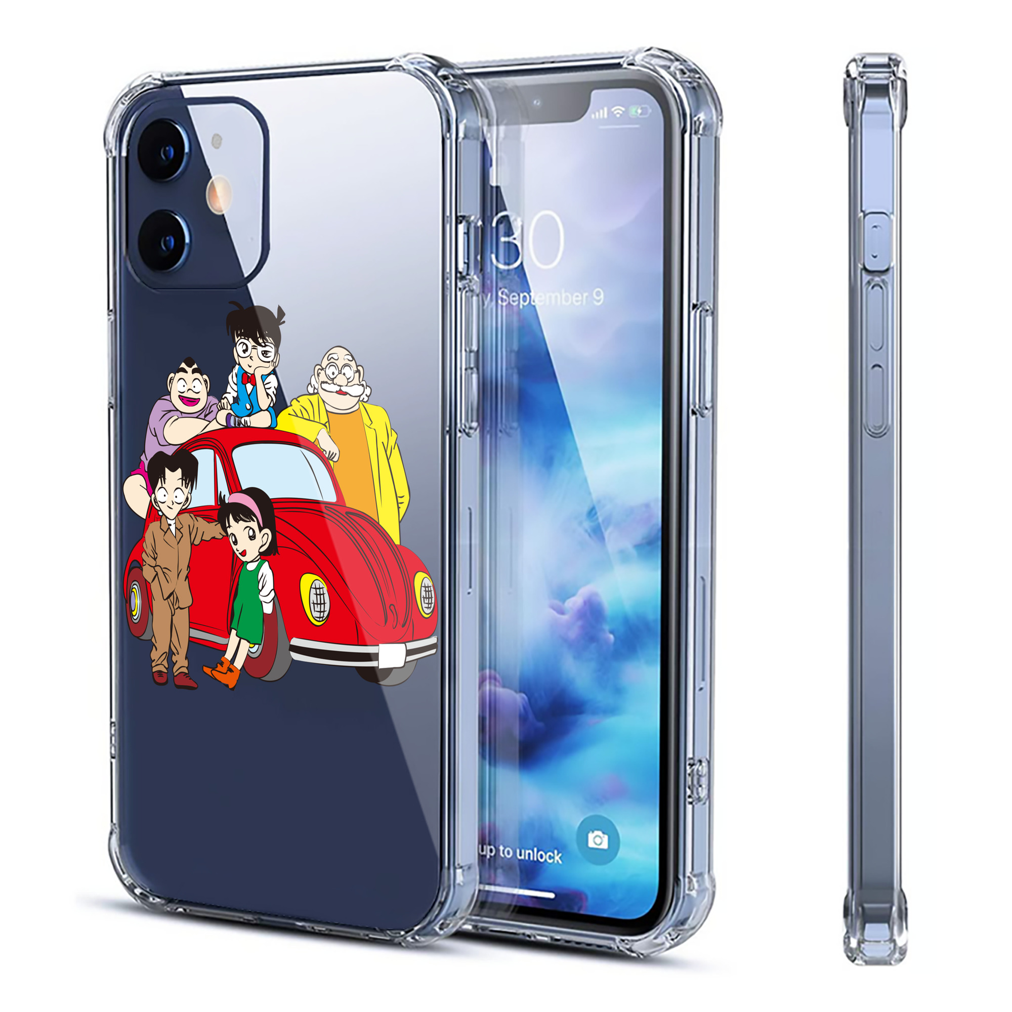 （画像用） 名探偵コナン Detective Conan 【iPhone 12シリーズ対応】透明スマホケース（クリアソフトケース）